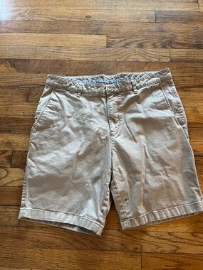 Joseph Abboud Men’s Light Khaki Flat-Front Shorts